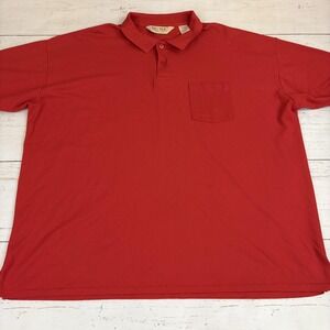 Big Mac Polo Shirt Mens 3XLT Big & Tall Red Workwear Pocket Short Sleeve USA